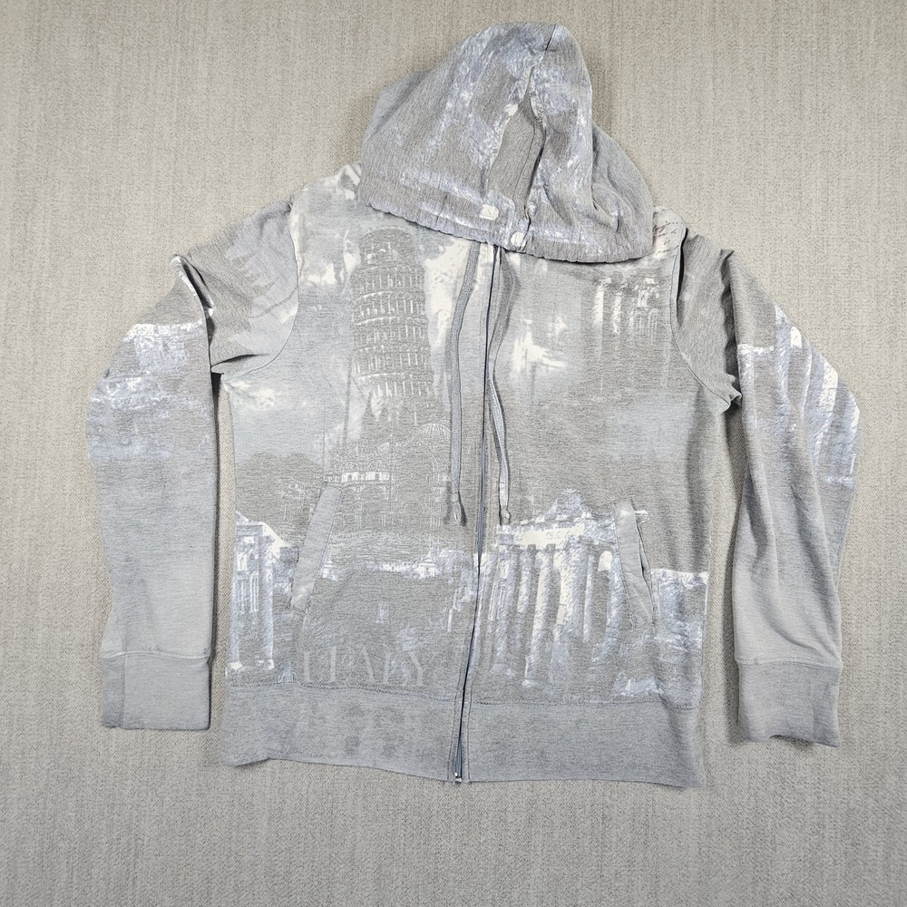 Green Tee Women's Gray Sweatshirt Hoodie Long Sleeve‎ Sz Medium